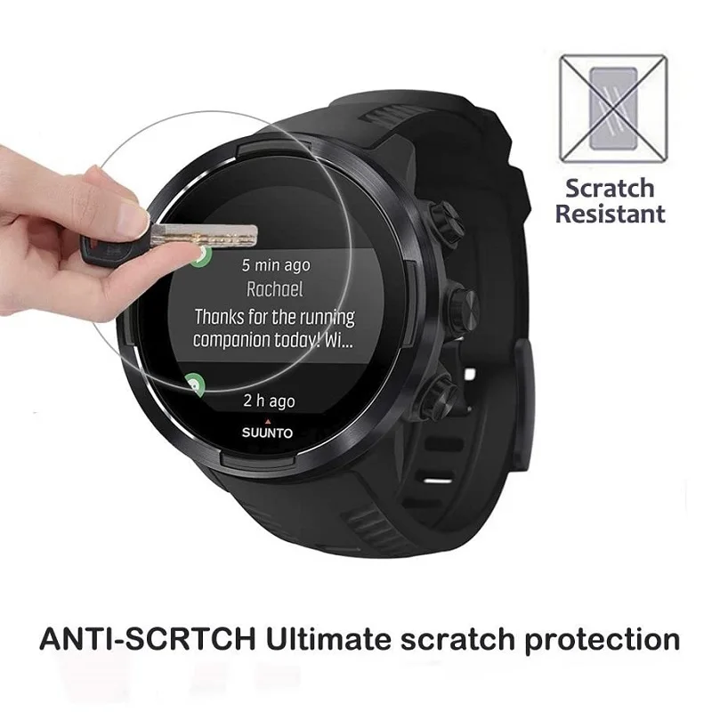 5 шт., Защита экрана для круглых смарт-часов Suunto 9 Baro, закаленное стекло, защитная пленка против царапин для Suunto 9 Peak