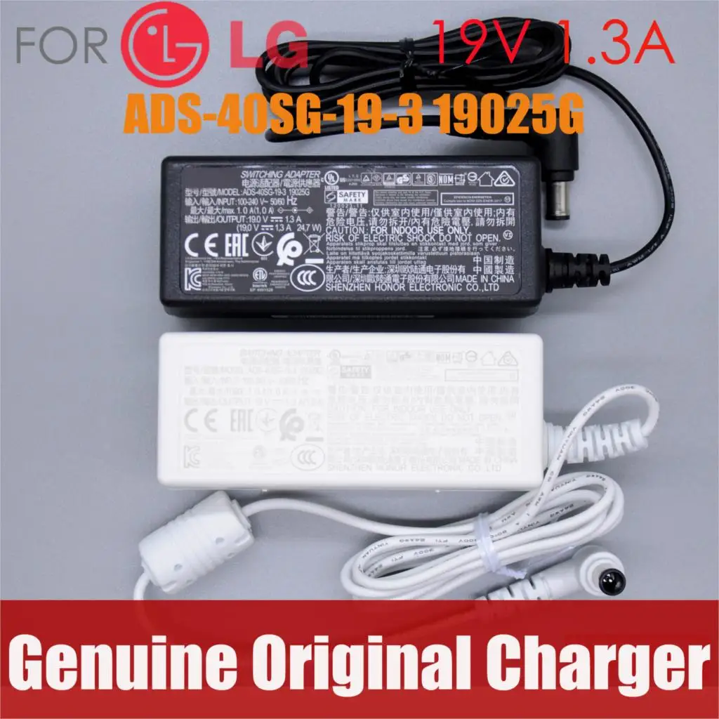 

Original new FOR LG 19V 1.3A ADS-40SG-19-3 19025G AC adapter Power supply Charger cord