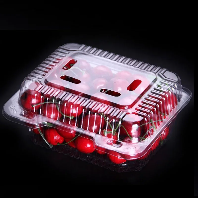 

1200pcs/lot Transparent plastic Fruit Box Vegetable Box Strawberry Cherry Fruit Packing Box Plastic Box For Party