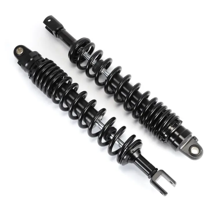 New 1 pair 375MM 380MM type U 8MM motorcycle shock absorber for Honda Yamaha Suzuki Kawasaki  dirt bikes gokart ATV black