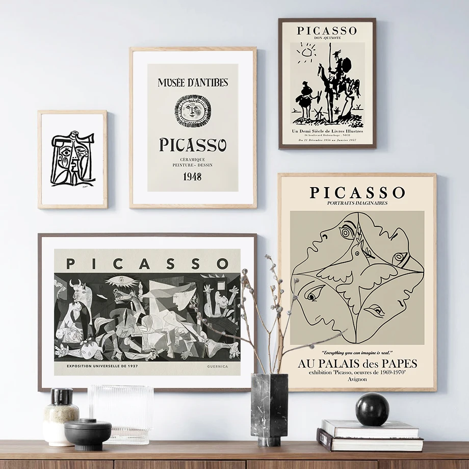 

Black White Vintage Picasso Abstract Art Wall Art Canvas Painting Nordic Posters And Prints Pictures For Living Room Home Decor