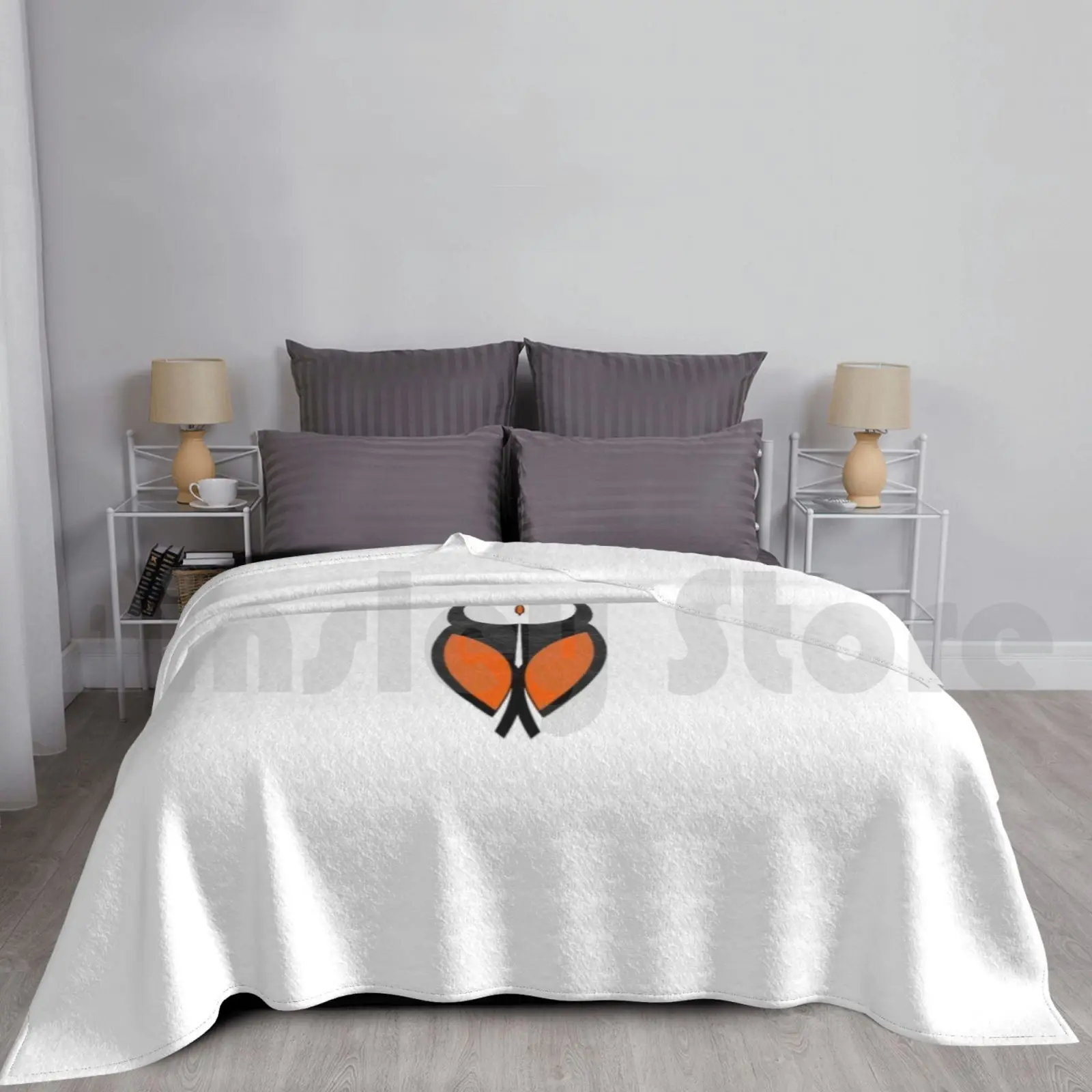 Manta Mr Hibou, moda personalizada, búho, marca, pájaro nocturno, pájaro de ojos grandes, pájaro malvado, pájaro negro, pájaro blanco, pájaro 360