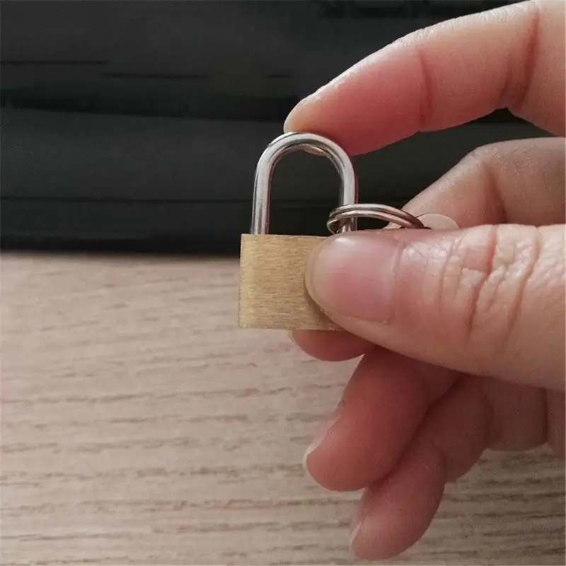 1pc 20mm piccola serratura in rame con chiavi custodia per bagagli lucchetto armadietti Mini lucchetto Hardware per casa
