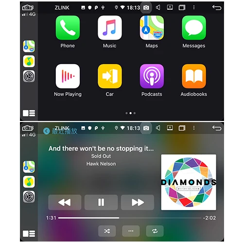 

wireless Carplay and car dvd player support the Iphone and Android phone Built in the motherboard