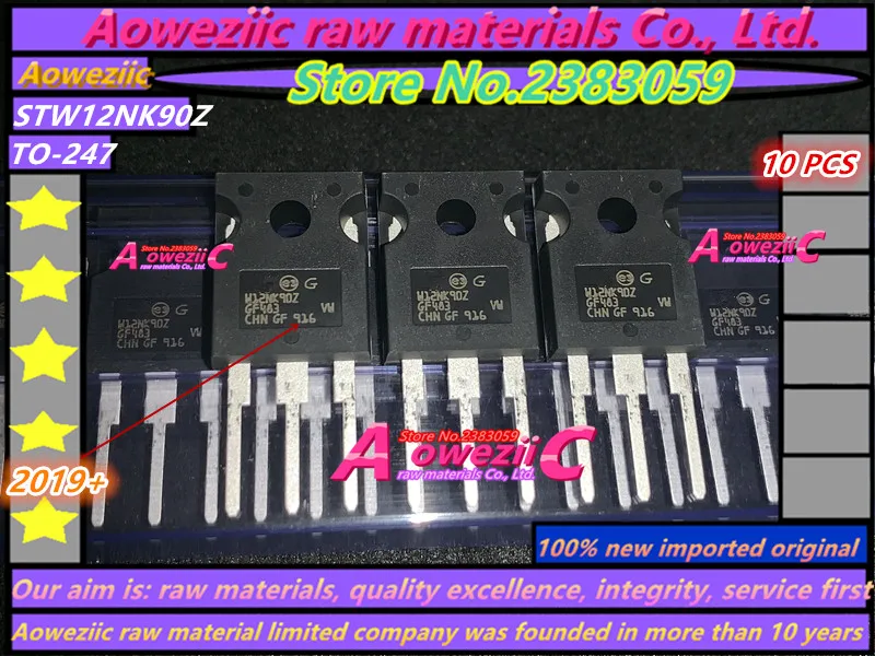 

Aoweziic 2019+ 100%new imported original STW12NK90Z W12NK90Z TO-247N Channel FET 12A 900V