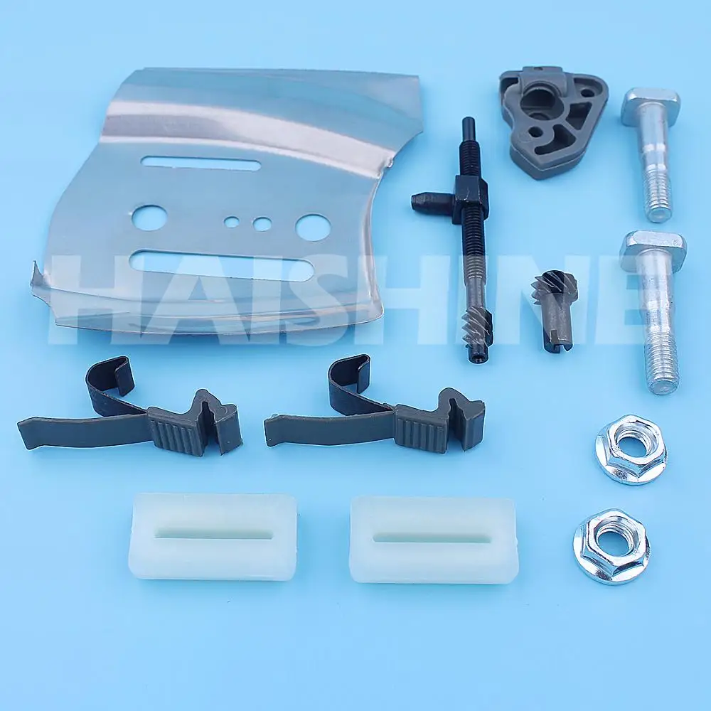 Catena di Bar Piastra di Regolazione Tenditore Noci Borchie A Vite Kit Per Husqvarna 362 365 372 372XP 371XP 385XP 390 390XP Motosega parti