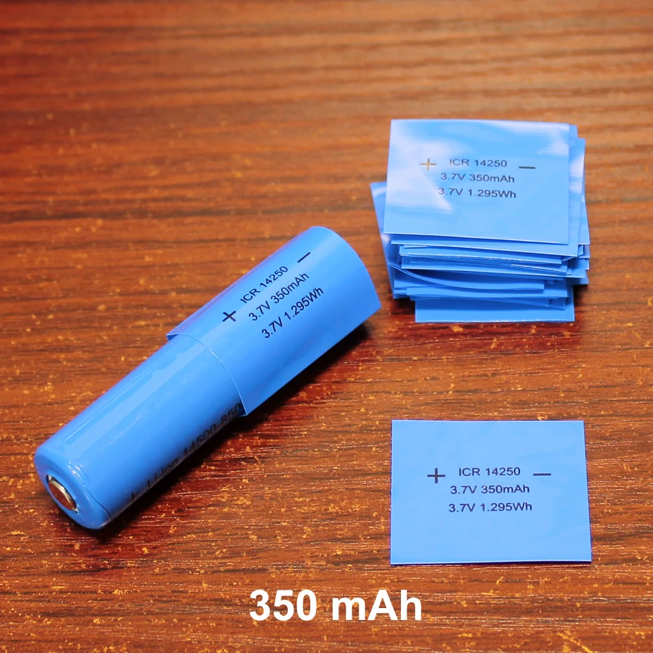 

200pcs/lot 14250 lithium battery PVC heat shrinkable sleeve battery shell package shrinkable insulating film tube