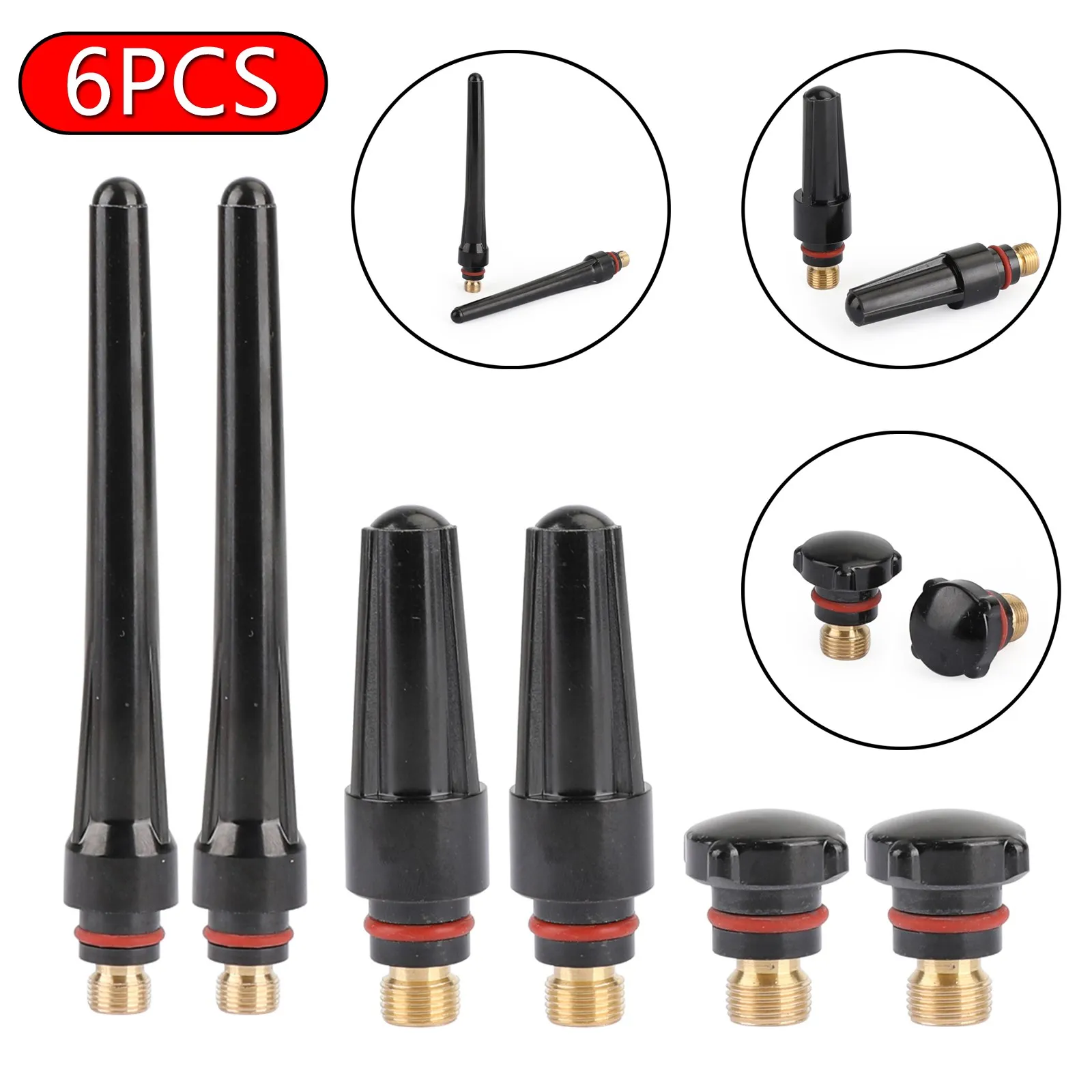 

Areyourshop Back Caps For WP17 WP26 WP18 TIG Welding Torch Long Medium Short 2x 7 8 9