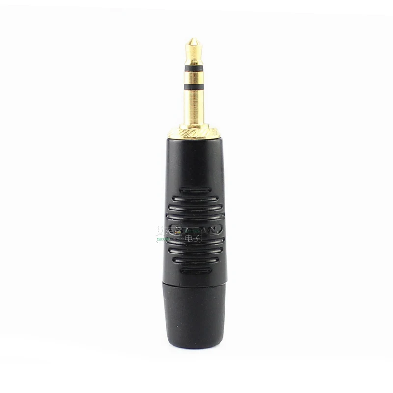 1Pcs Swiss NEUTRIK REAN black shell gold-plated RTP3C-B-BL small three-core 3.5mm headphone plug DIY fever audio accessories