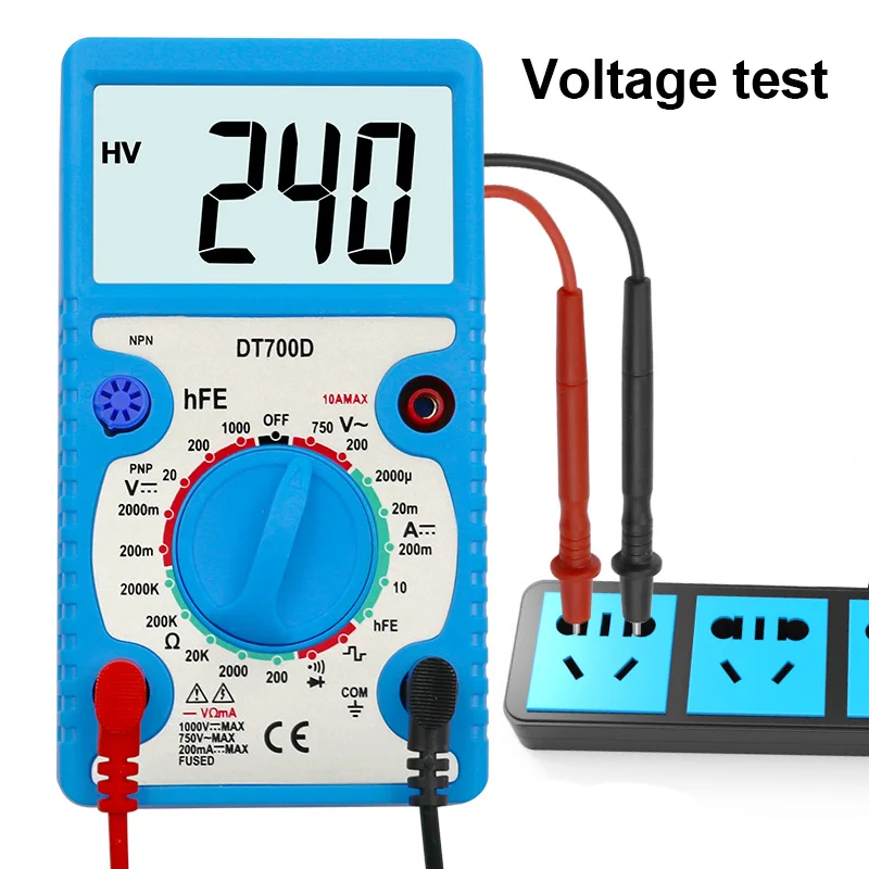 large screen digital multimeter buzzer overload protection mini square wave output voltmeter tester