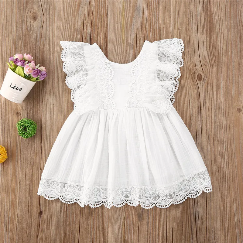 Summer Kid Baby Girls Family Matching Outfits Sleeveless Lace Elegant Romper Dress Outfits Baby Girls Clothes Outfits