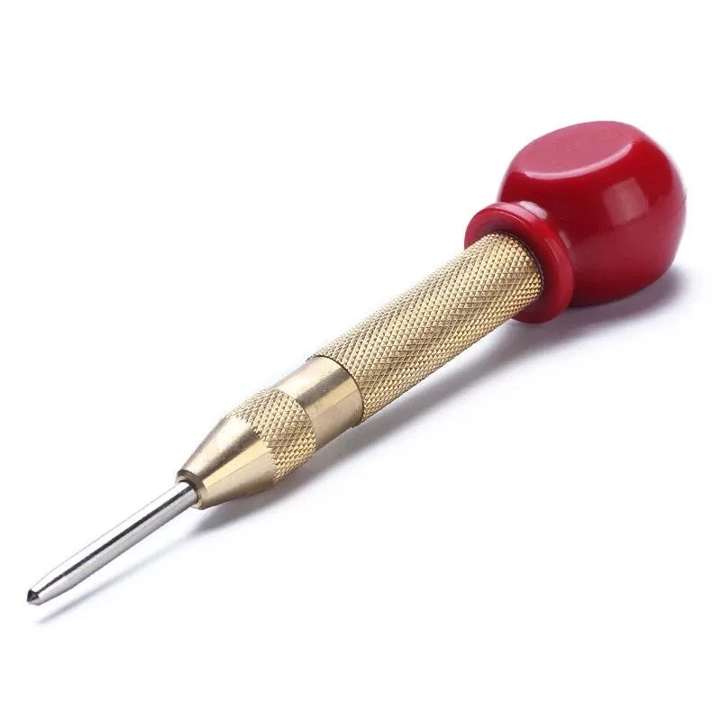 Citop 1pcs 5 Inch Automatic Center Pin Punch Spring Loaded Marking Starting Holes Tool  Punch Dot Locator Semi-Automatic Center