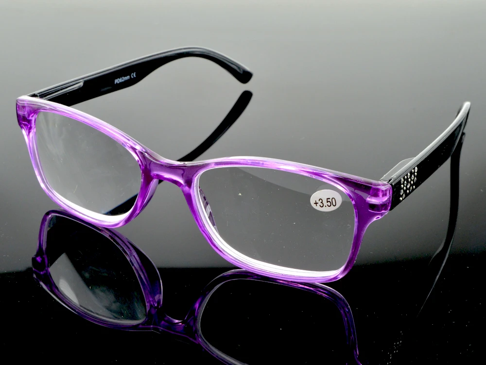 Lightweight Square Frame Anti-fatigue Lens Fashion Reading Glasses +0.75 +1 +1.25 +1.5 +1.75 To +4