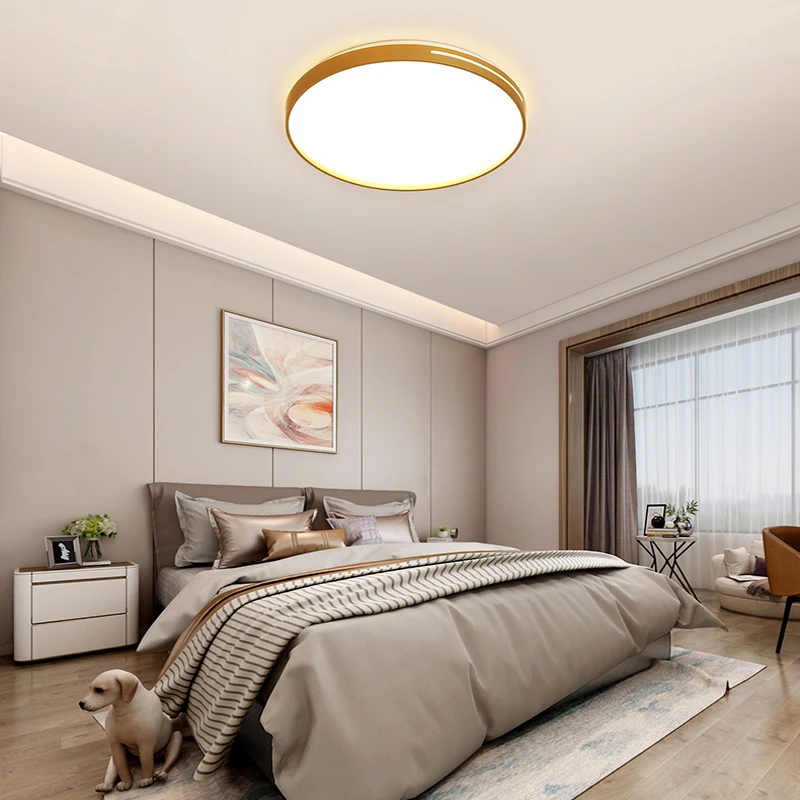 

Fashion Nordic ultra-thin led ceiling lamp simple modern bedroom lamp round study lamp creative home living room lamp