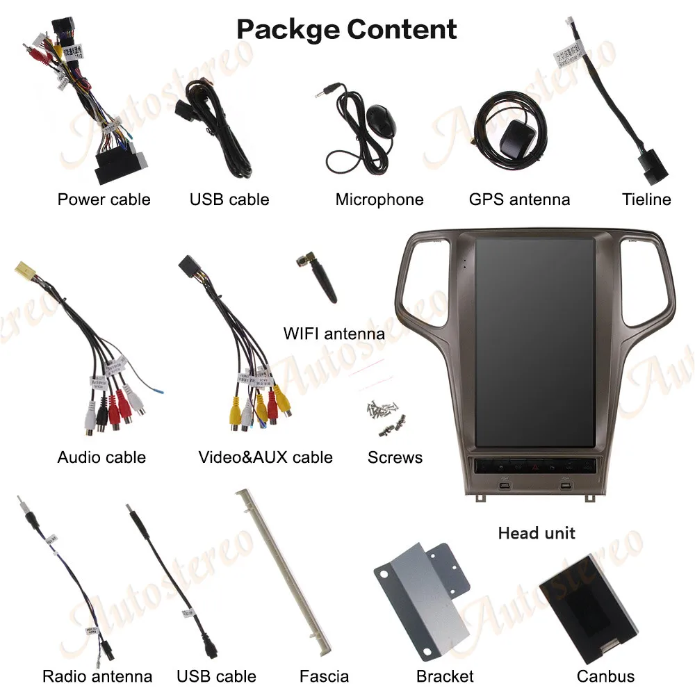 أندرويد 13 لسيارة جيب جراند شيروكي 2010-2021 مشغل وسائط متعددة نظام تحديد المواقع والملاحة راديو تلقائي ستيريو مسجل شرائط وحدة الرأس #6