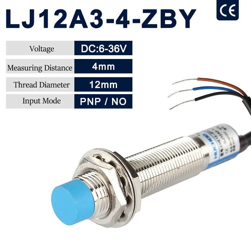 Interruptor de detección de Sensor de proximidad inductivo, LJ12A3-4-Z/BX/LJ12A3-4-Z/BY, NPN/PNP DC 6-36V, Sensor de enfoque 12mm