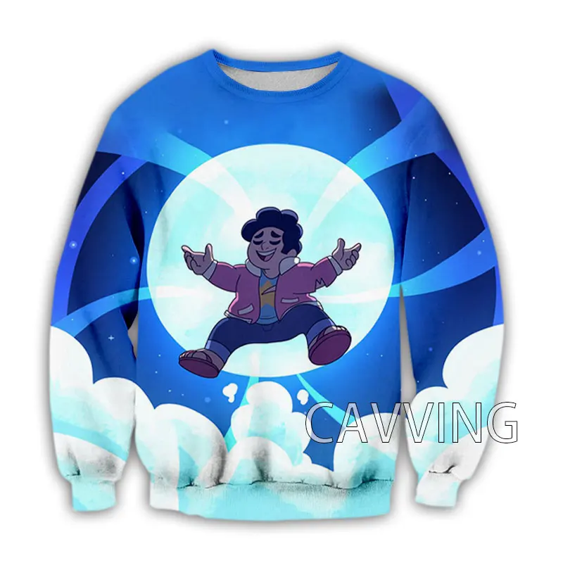 

New Fashion Women/Men's 3D Print Cartoons Steven Universe Crewneck Sweatshirts Harajuku Styles Tops Long Sleeve Sweatshirts C2