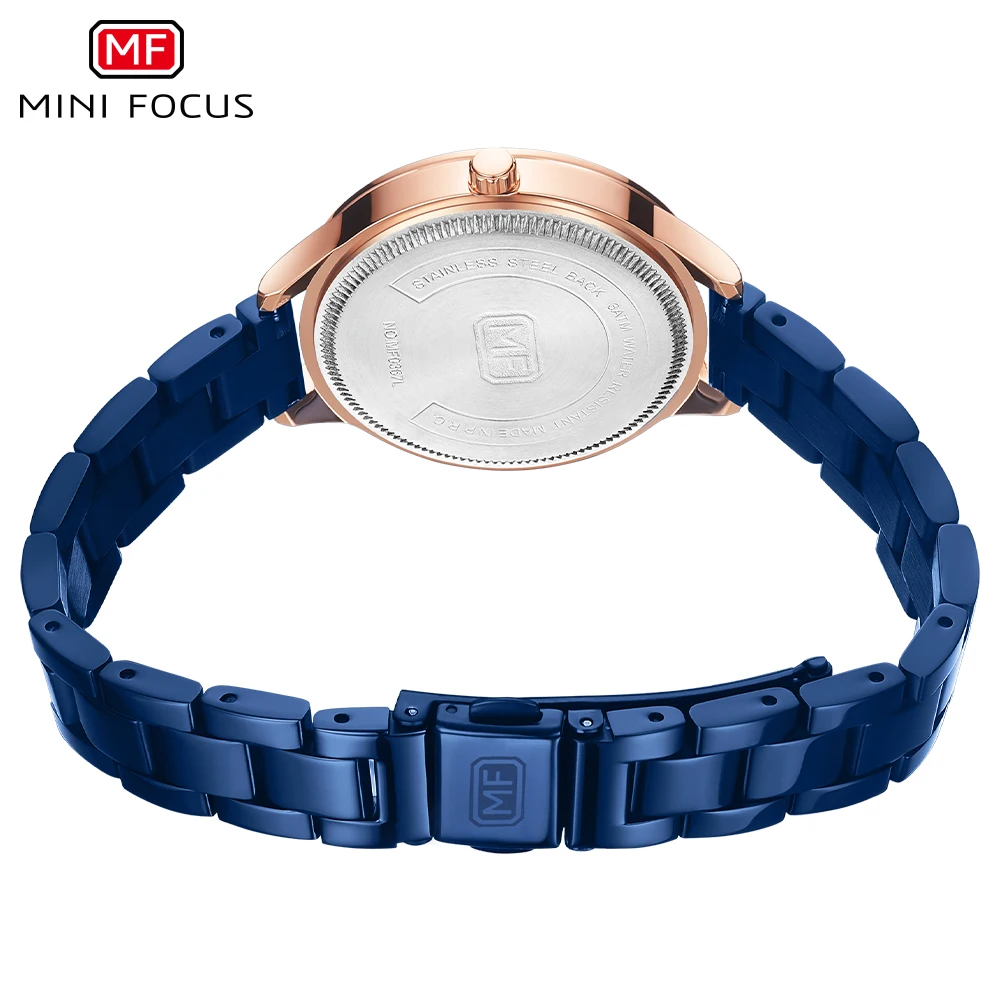 MINI FOCUS Fashion Quartz Watches for Women 2020 Luxury Rose Gold Purple Waterproof Wristwatch Lady Simple Elegant Watch 0367