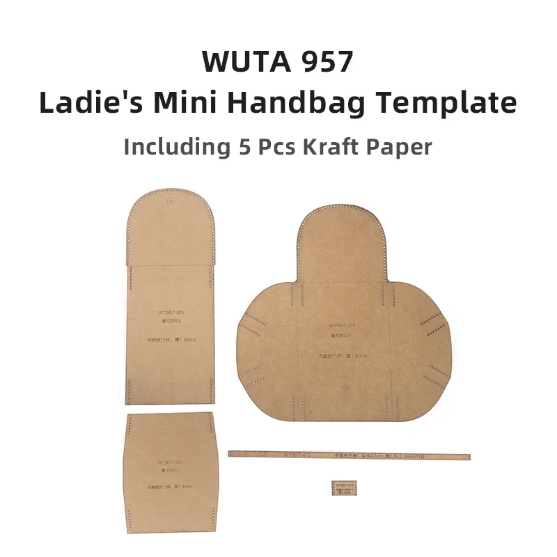 WUTA 957 Original Design Small Clutch Bag Kraft Paper Template Ladies Mini Handbag Model