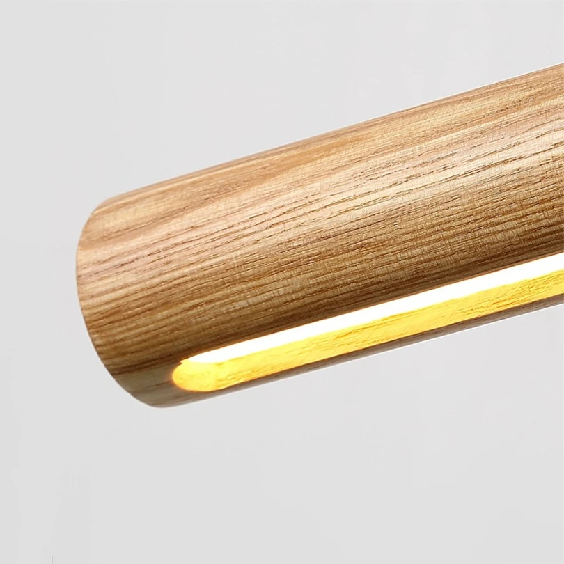 Lampe Led suspendue en bois au design nordique, luminaire décoratif d'intérieur, idéal pour un bureau, une salle à manger ou une cuisine