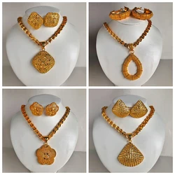 Ethiopian Gold Color Wedding Jewelry Set For Women Girl With Ethiopian Handmade Chain earing Jewelry Sets Eritrea Items