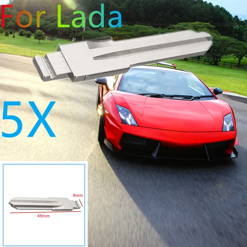 

5 Pcs L5 Car Key BladeUncut Replacement Car Key Blade Case No Remote Without Chip Shell Blank Cvover For Lada