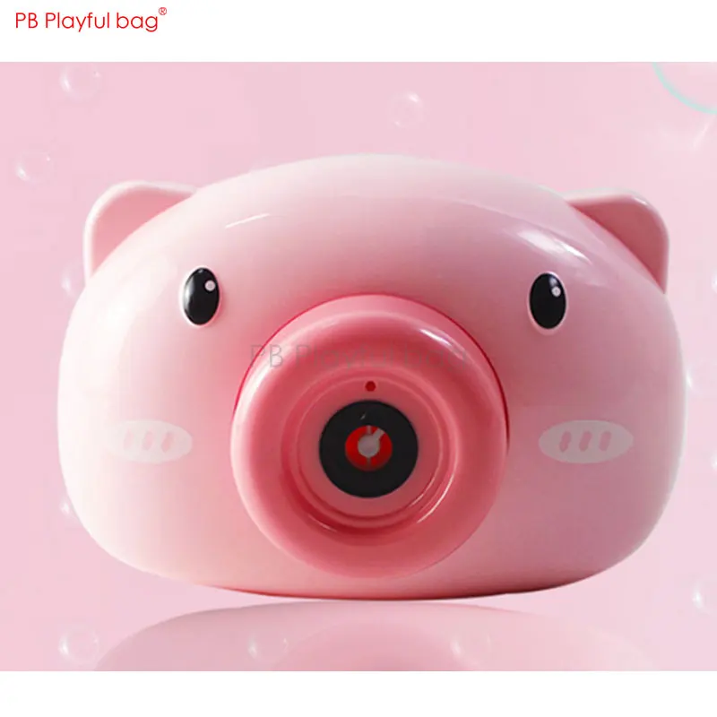 Speelse Tas Elektrische Cartoon Piggy Bubble Machine Camera Vorm Bubble Machine Leuke Kinderen Speelgoed Creatieve Kerstcadeaus AA69