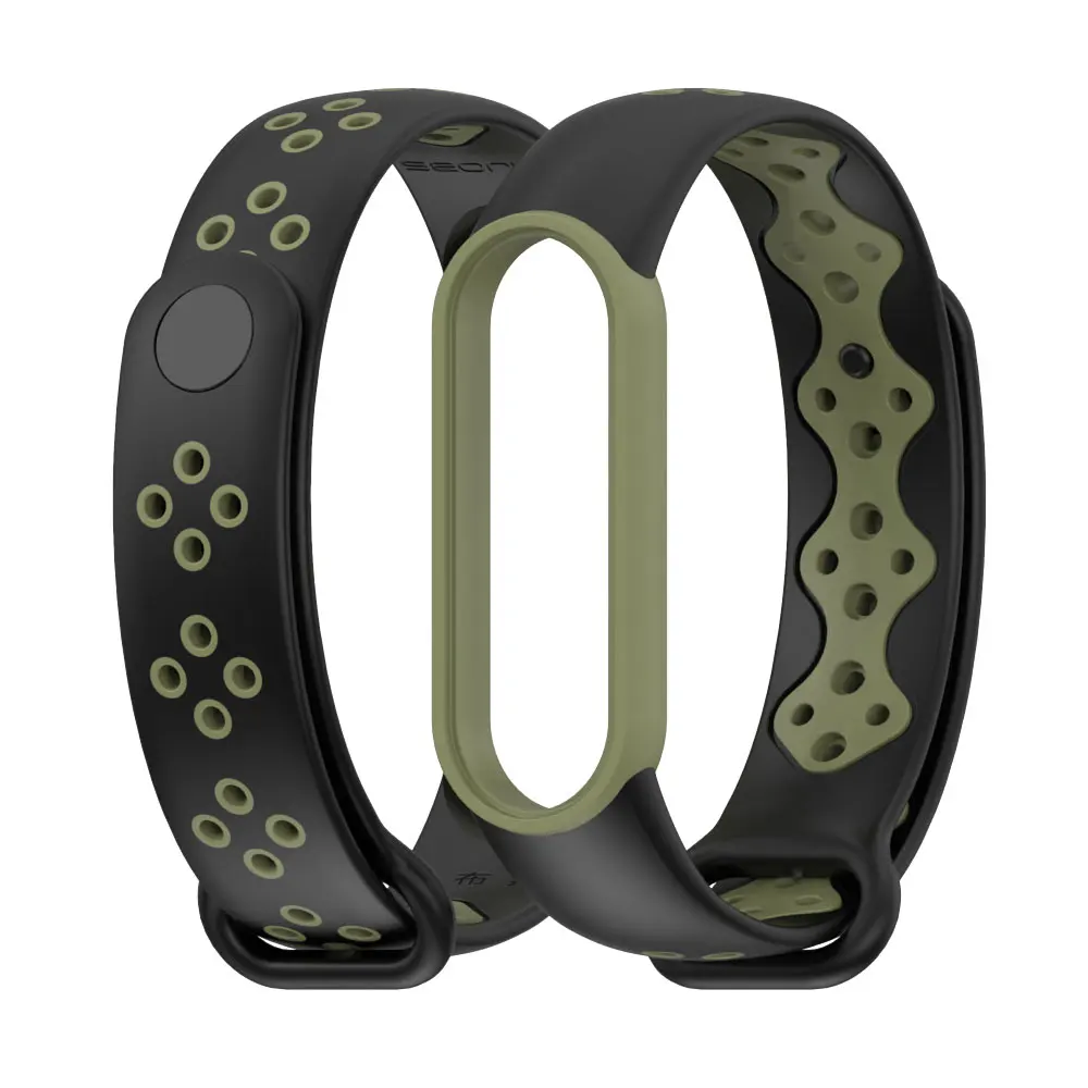 Sports Strap for Mi Band 4 5 3 Breathable for Xiaomi Bracelet Mi Bend 4 Belt Silicone Correas Miband 3 Opaska Xiomi Wristbands