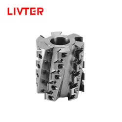 LIVTER 125mm wood helical cutterheads with carbide inserts spiral cutter head for thickness jointer planer spindle moulder