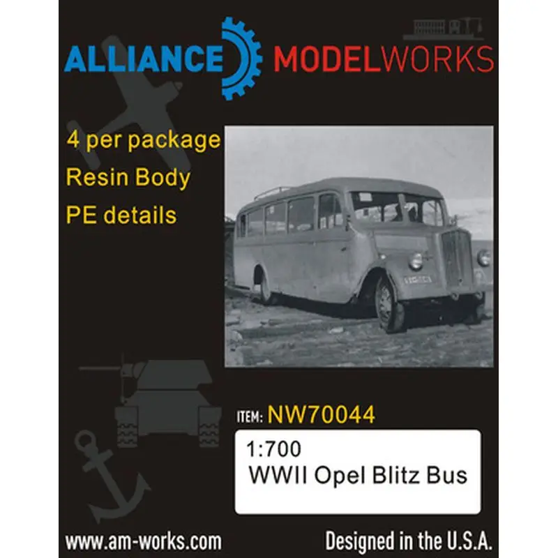 AM-WORKS NW70044 1/700  WWII German Blitz Bus (4pcs) - Upgrade Detail Set