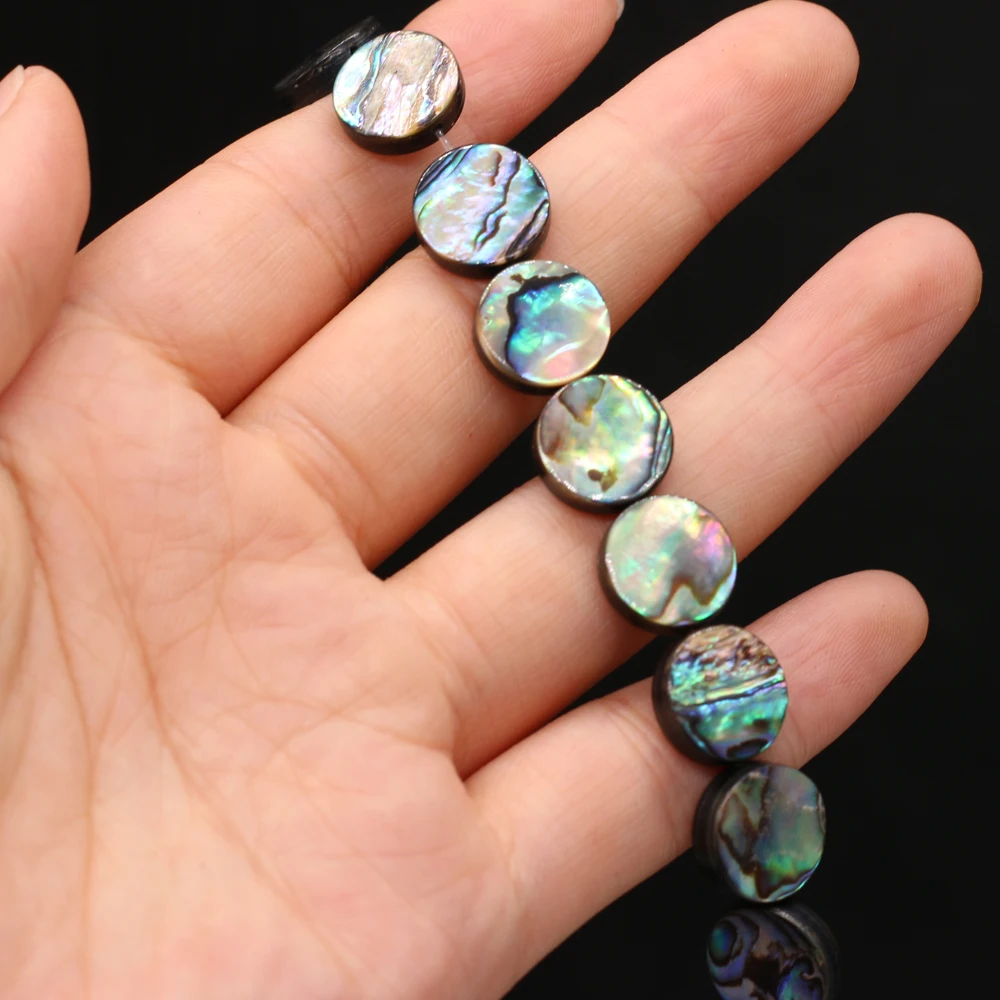 High Quality 5pcs Natural Shell Beads Coin Abalone Shell Loose Beads for Jewelry Making DIY Charms Necklace Bracelet Accessories