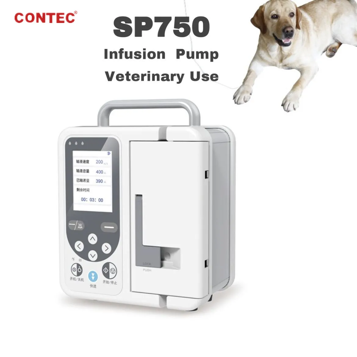 

CONTEC Infusion Pump Veterinary Use SP750 High Accuracy Comprehensive Alarm Measures Infusion Pump