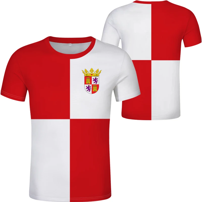 CASTILLA Y LEON fashion 2020 New Cool T-shirt valladolid t-shirt print flag word salamanca burgos zamora top sports short sleeve