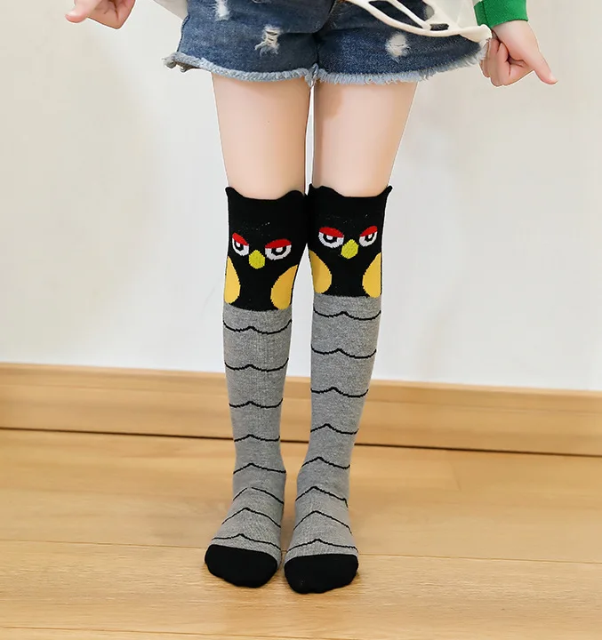 Girl Socks  Knee Socks Kids Dance Legwarmers Cute Bear Animal Cartoon 3 -12 Years Old Cotton Long Tube Princess