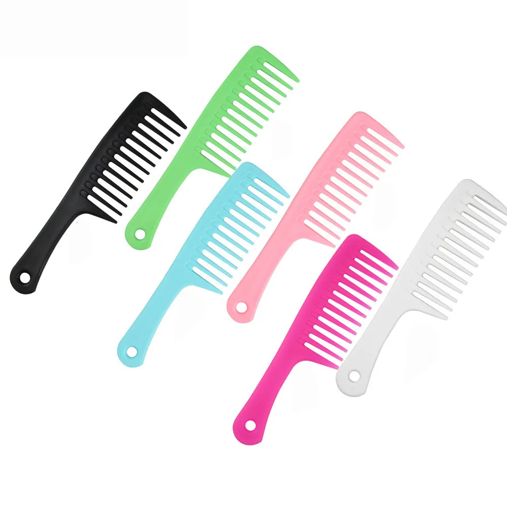 Wide Tooth Anti-Static Hairdressing Comb Heat Resistant Woman Wet Detangle Curly Hair Brushes Pro Salon Styling Tools Hot