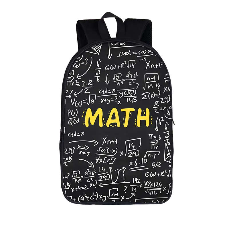 Science Experiment / Math Formula Backpack Children School Bags for Teenager Boys Girls Daypack Women Men Rucksack Kids Book Bag