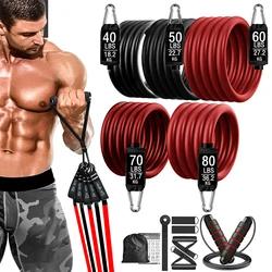 300LBS fasce di resistenza Fitness Set allenamento Yoga bottino fasce attrezzature per allenamento sportivo per palestra domestica pesi per uomo Bodybuilding