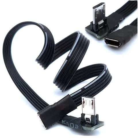 10cm Micro USB Female to Micro USB Male F/M Extension Extender Date Charging Short OTG Cable Black 20CM 50CM 10CM 1m