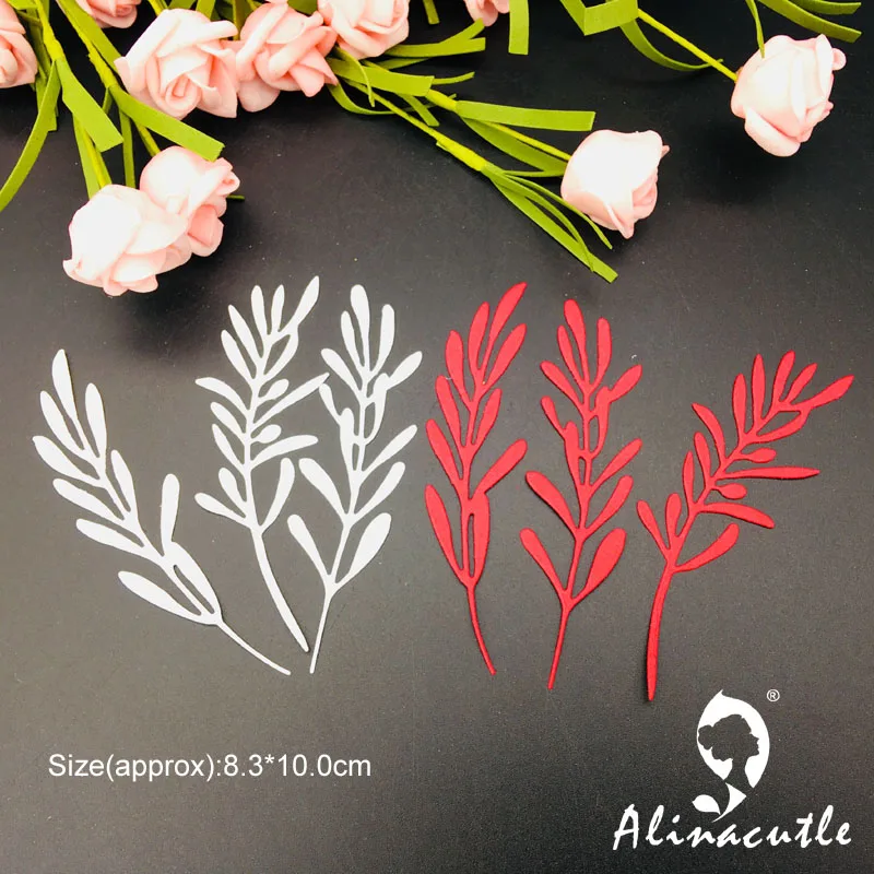 Alinacutle Metal Cutting Die Cut 3PC Leaf Leaves Floral DIY Scrapbooking Paper Craft Handmade Card Punch Art Cutter Die Cut image 2