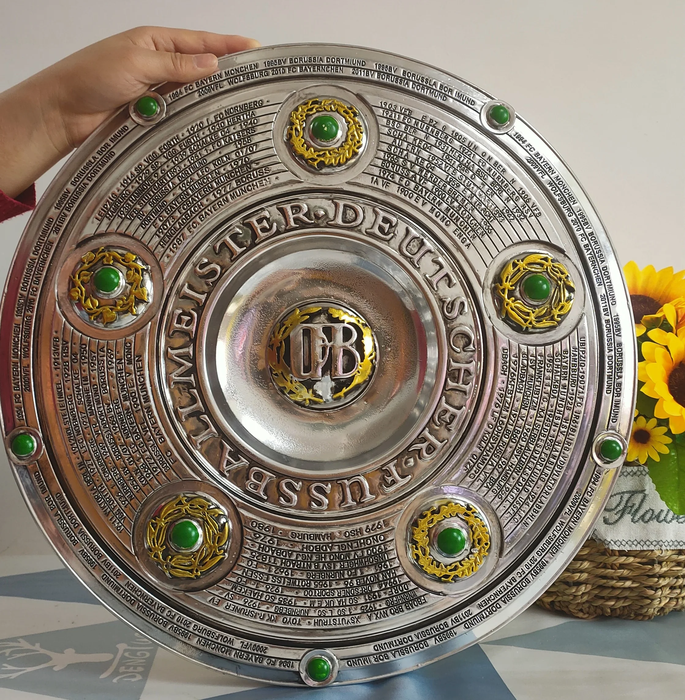 

The Champions Trophy For Bayern The Bundesliga Trophy Cup Diameter 43 cm Soccer Trophy Cup Nice Gift For Bayern fans