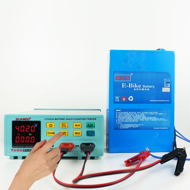Sunkko 18650 リチウムバッテリーバッテリー容量老化放電テスターT668 内部抵抗測定検出