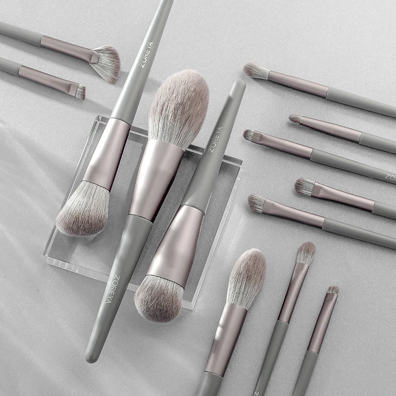 

Zoreya 11pcs Makeup Brush Eyeshadow Set Kit Soft Fiber Eye Face Makeup Brush Professional Cosmetic Tools Synthetic Hair Box Gift