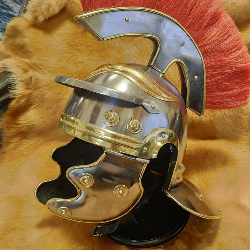 Optio Roman kaski cosplay maska żywy poręczny rzymski Centurion kask Gaul typ G kask