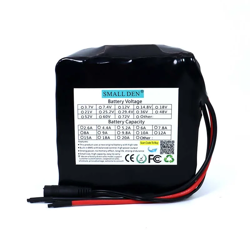 24V 20Ah 6S6P 18650 Rechargeable battery pack golf cart li-ion batteries with 25.2V 15A BMS+Charger