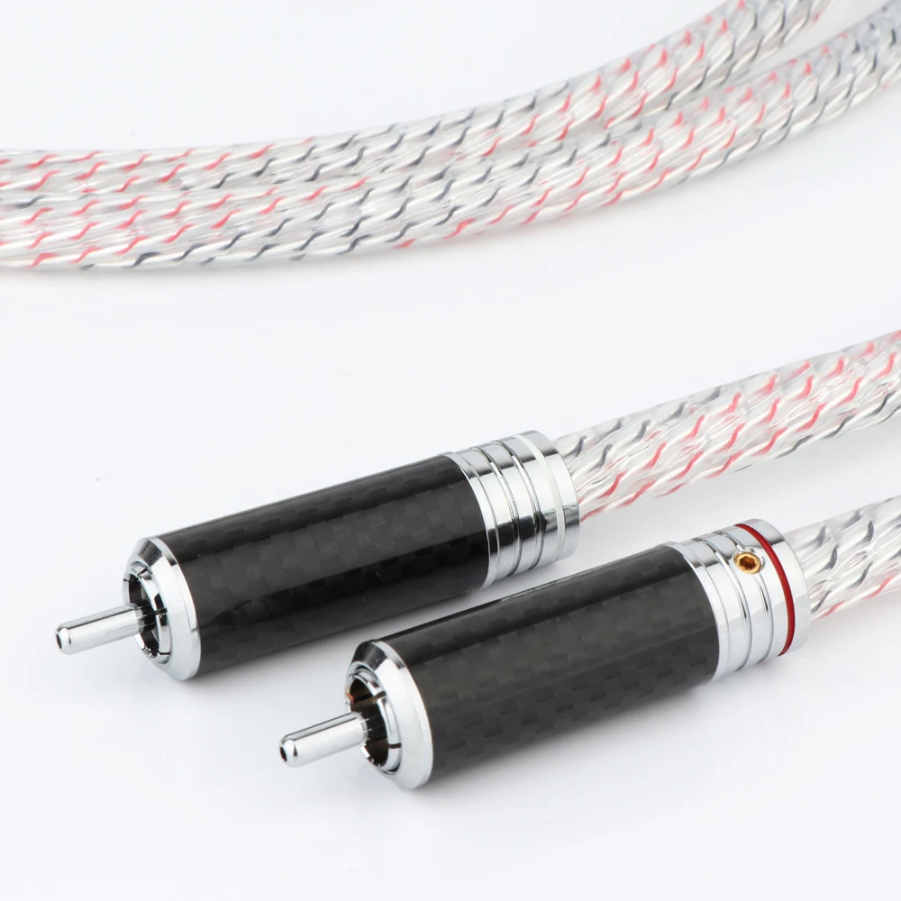 X438 One Pair Hifi Valhalla 2RCA to 2XLR Cable with Rhodium Plating RCA Male to XLR Male Audio Cable for Audio Amplifier