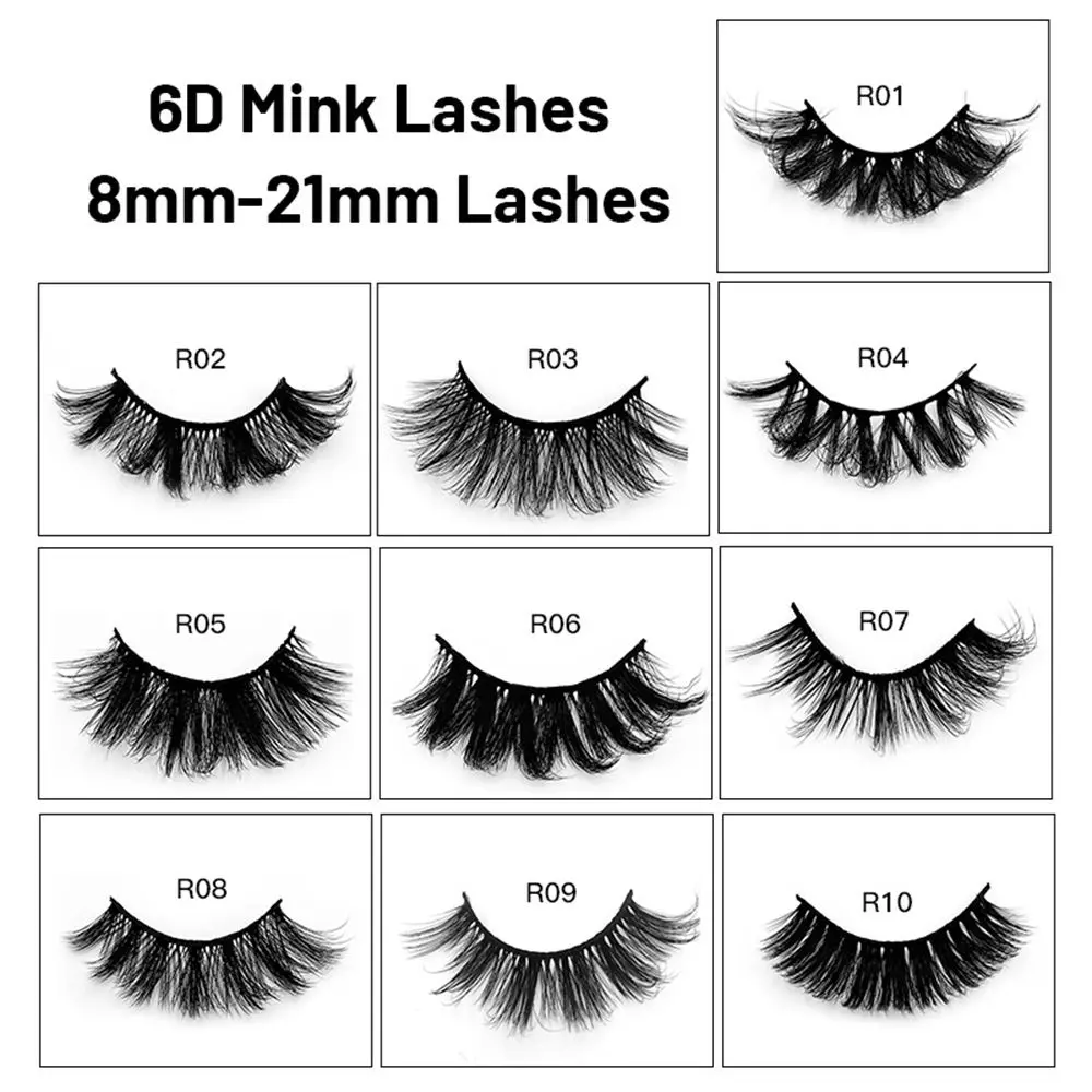 SKONHED 3Pairs Oogmake-up Gereedschap Dramatische Handgemaakte Valse Wimpers 100% dierproefvrij 3D Nertsen Wimpers 20mm Pluizige