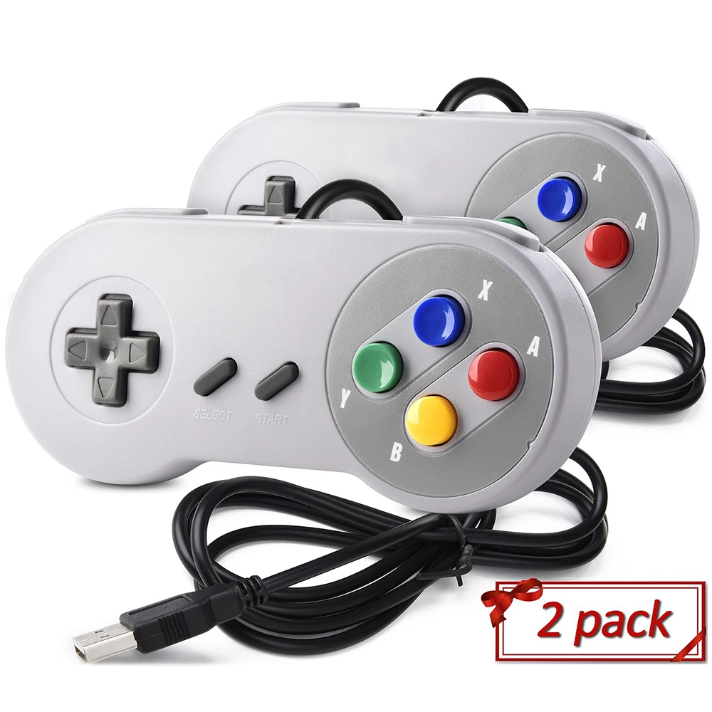 MICROBOT USB Controller Gamepad 2pcs Super Game Controller SNES USB Classic Gamepad Game joystick for raspberry pi RPI130