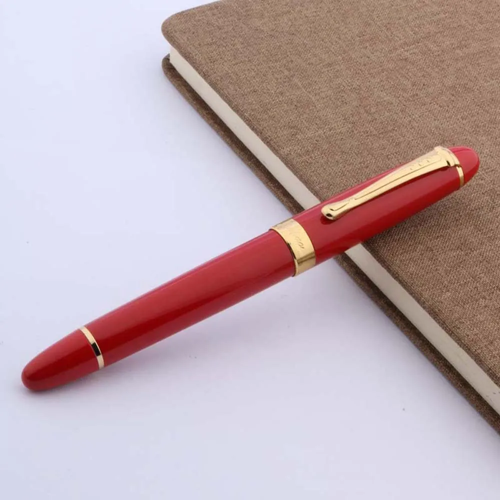 High quality brand Jinhao 450 Bright Red Golden Trim Metal Rollerball Pen Business Office school supplies Writing