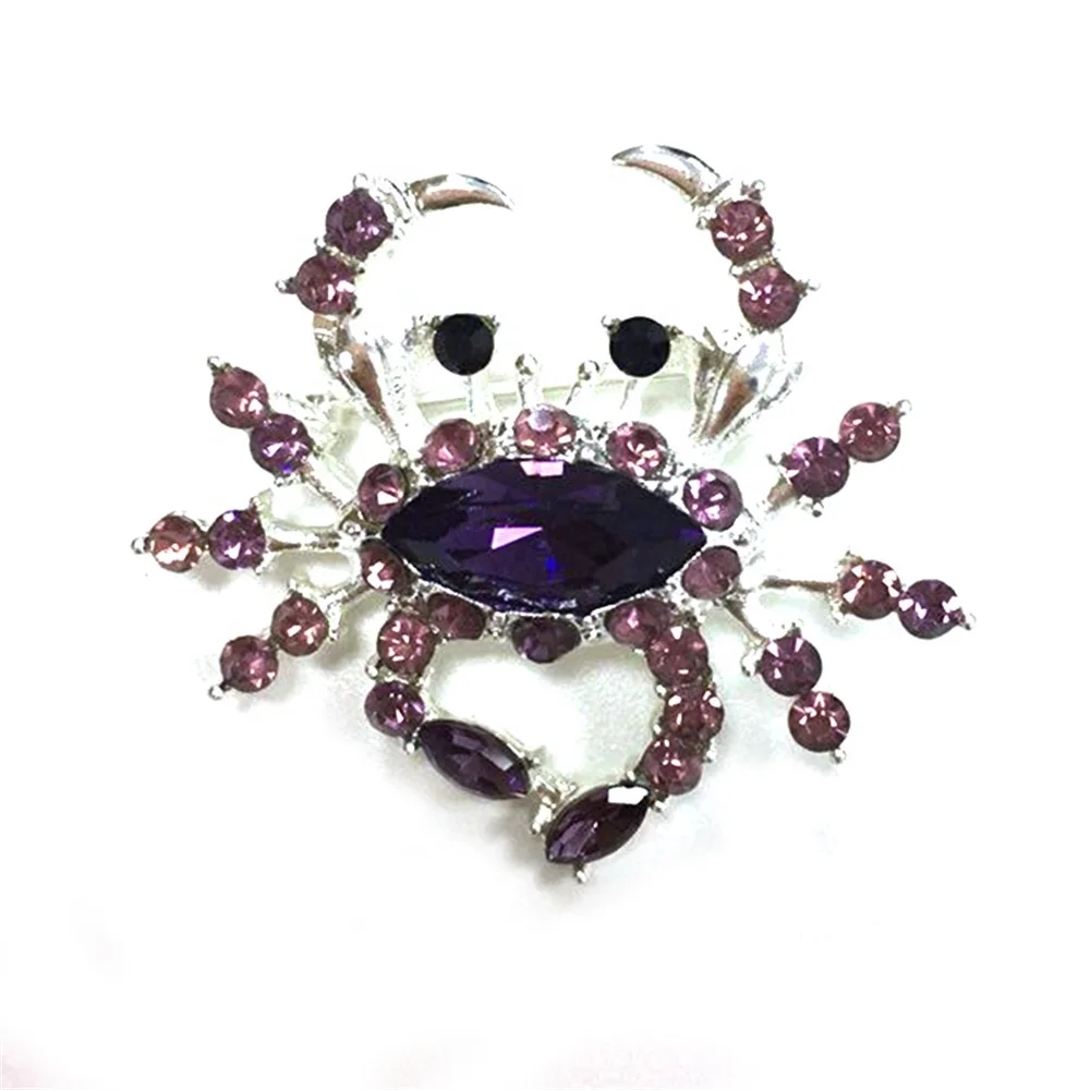 Purple Crab Pin Brooch, Beach Jewelry brooch pins