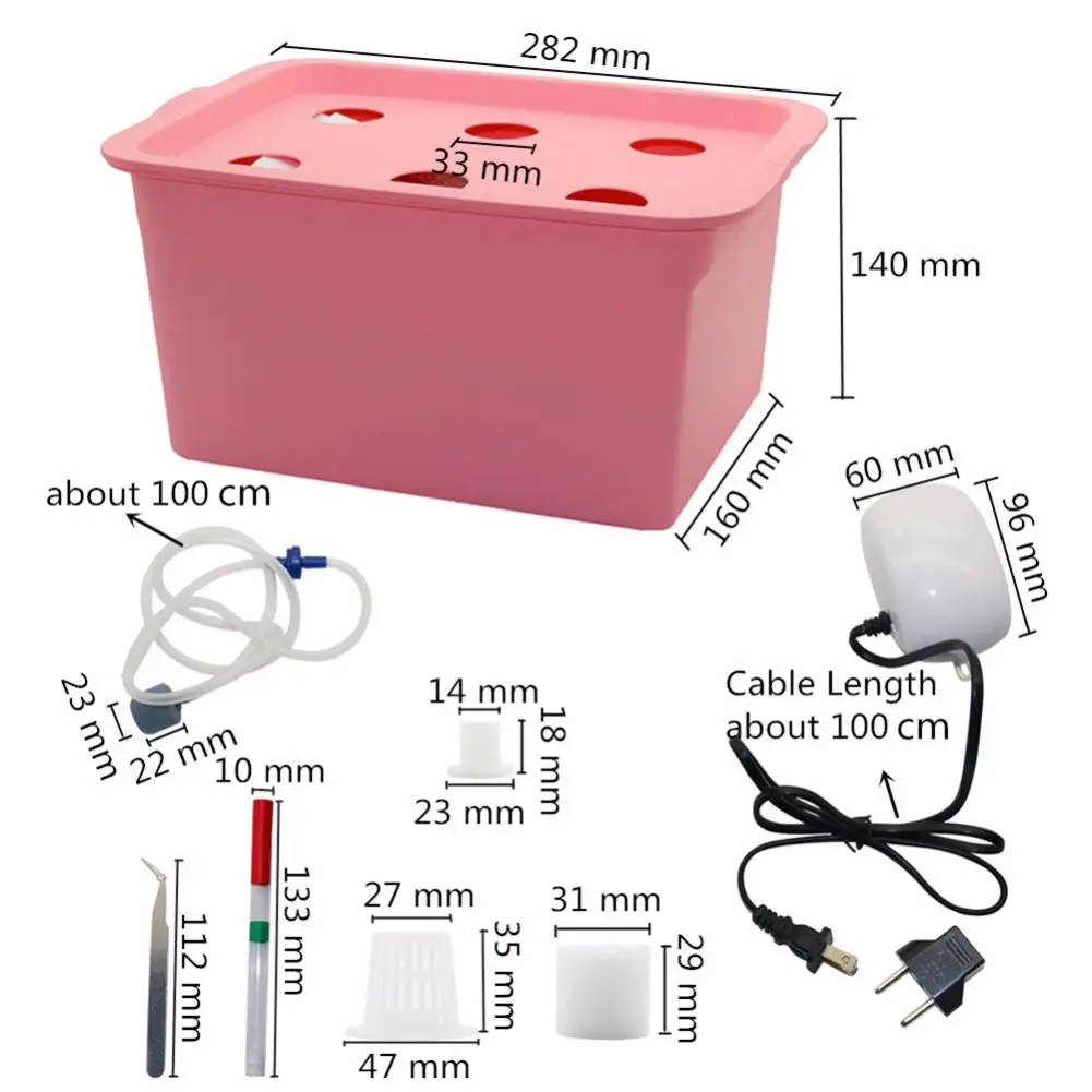 1 zestawów 110V 220V roślina strona systemy hydroponiczne zestaw 6 otwory doniczki przedszkolne uprawy bezglebowej pole roślin sadzonka growbox